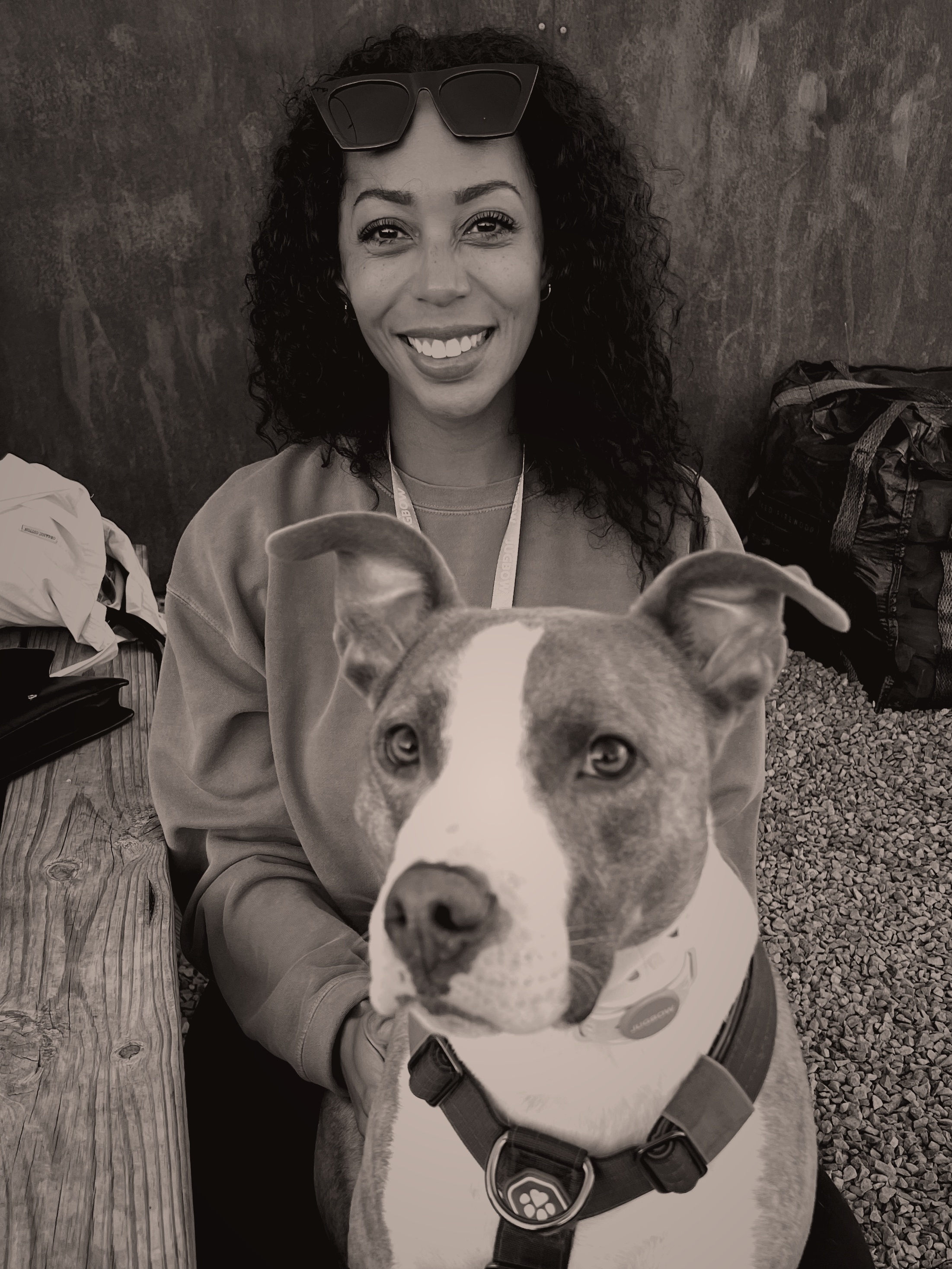 Emily with her dog
